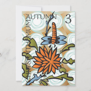 Mah Jongg Saasons Autumn Flat Card Dankeskarte