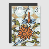Mah Jongg Saasons Autumn Magnet Card (Vorne/Hinten)