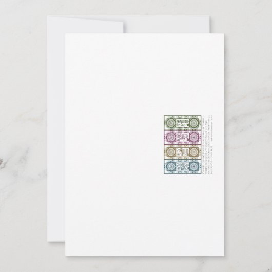 Mah Jongg Screen Birthday Card (Rückseite)