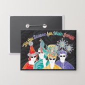 Mah Jongg Season Button (Vorderseite/Rückseite)