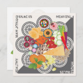 Mah Jongg Snacks Flat Card Einladung (Vorne/Hinten)