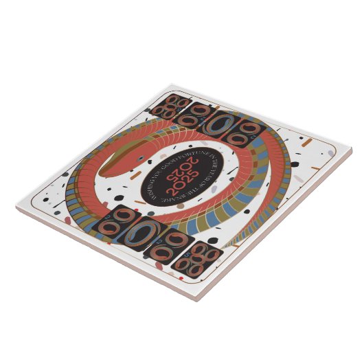 Mah Jongg Snake 2025 Keramik Tile Fliese (Seite)