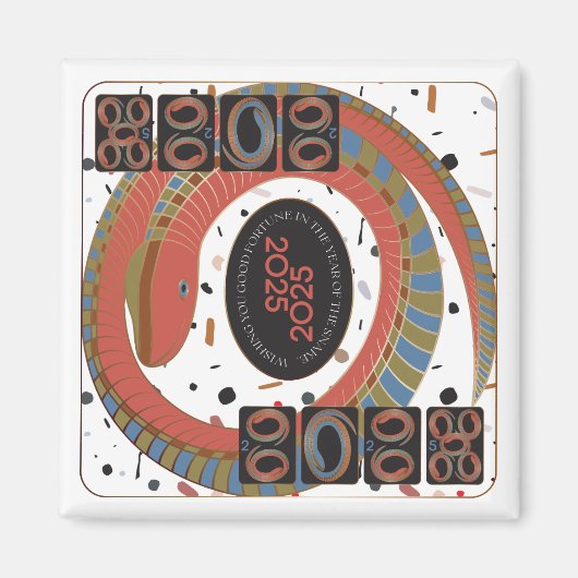 Mah Jongg Snake 2025 Magnet (Vorne)