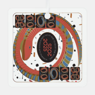 Mah Jongg Snake 2025 Ornament Aus Metall