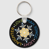 Mah Jongg Snowflakes Schlüsselanhänger (Rückseite)