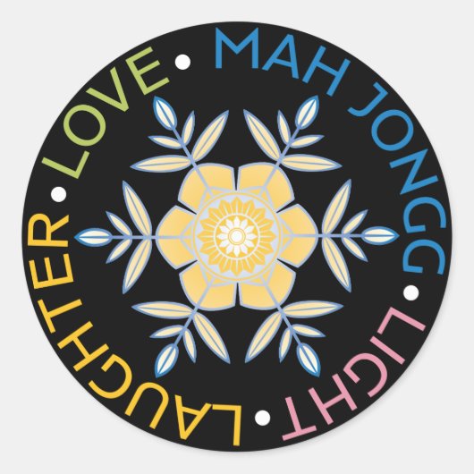 Mah Jongg Snowflakes Stickers (Vorderseite)