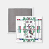 Mah Jongg Stains Glass Magnet (Vorderseite/Rückseite)