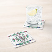 Mah Jongg Stains Glass Untersetzer (Vor Ort)