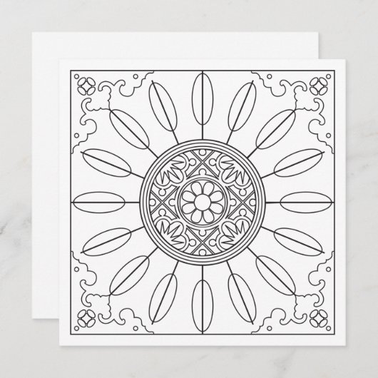 Mah Jongg Sternexplosion Dots Card zum Färben (Vorne/Hinten)