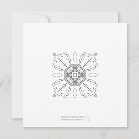 Mah Jongg Sternexplosion Dots Card zum Färben (Rückseite)