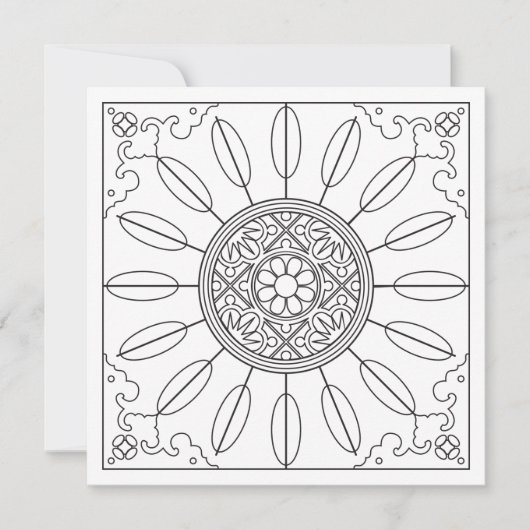 Mah Jongg Sternexplosion Dots Card zum Färben (Vorderseite)