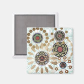 Mah Jongg Sternexplosion Dots Magnet (Vorderseite/Rückseite)