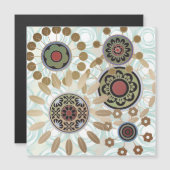 Mah Jongg Sternexplosion Dots Magnet Card (Vorne/Hinten)