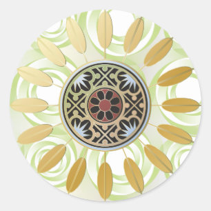 Mah Jongg Sternexplosion Dots Stickers