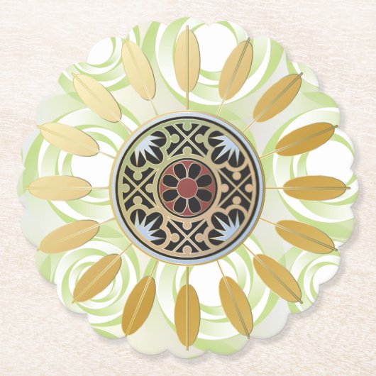 Mah Jongg Sternexplosion Dots Untersetzer (Vorderseite)