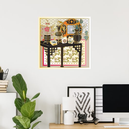 Mah Jongg Table Poster (Heimbüro)