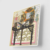 Mah Jongg Table Quadratische Wanduhr (Winkel)