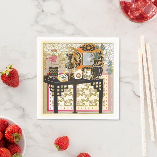 Mah Jongg Table Serviette (Beispiel)