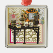 Mah Jongg Table Silbernes Ornament (Vorne)