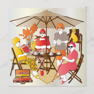 Mah Jongg Tea Party Einladung