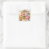 Mah Jongg Tea Party Quadratischer Aufkleber (Tasche)