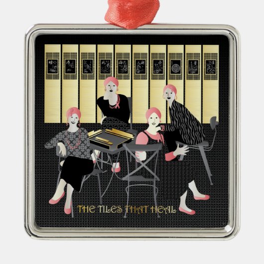 Mah Jongg The Tiles That Heal Silbernes Ornament (Vorne)