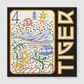 Mah Jongg Tiger Tile Magnetkarte (Vorderseite)