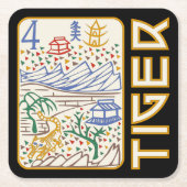 Mah Jongg Tiger Tile Untersetzer (Vorderseite)