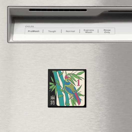 Mah Jongg Tiles Bird Magnet (In Situ (Geschirrspüler))