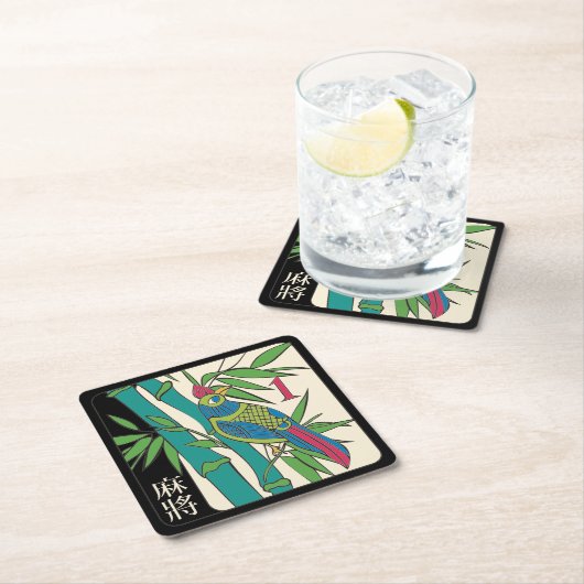 Mah Jongg Tiles Bird Untersetzer (Vor Ort)