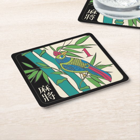 Mah Jongg Tiles Bird Untersetzer (angewinkelt)