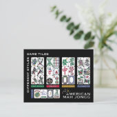 Mah Jongg Tiles gleich Postkarte (Stehend Vorderseite)