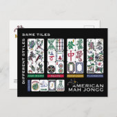 Mah Jongg Tiles gleich Postkarte (Vorne/Hinten)