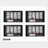 Mah Jongg Tiles gleich Rechteckiger Aufkleber (Blatt)