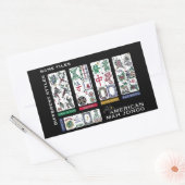 Mah Jongg Tiles gleich Rechteckiger Aufkleber (Umschlag)