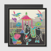 Mah Jongg Tiles Horse Magnet Flat (Vorne/Hinten)