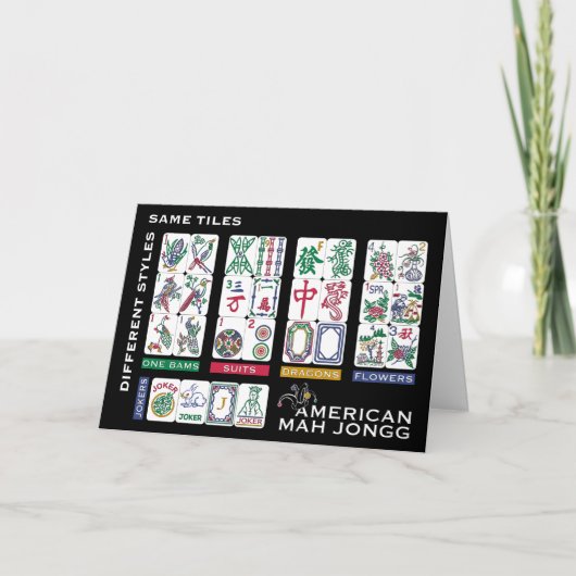 Mah Jongg Tiles Karte (Vorderseite)