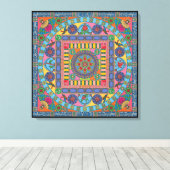 Mah Jongg Tiles Mandala Leinwand (Insitu (Holzboden))