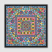 Mah Jongg Tiles Mandala Magnet Flat (Vorderseite)