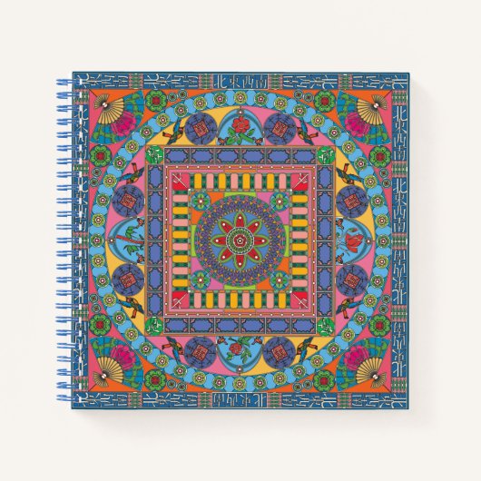 Mah Jongg Tiles Mandala Notebook Notizblock (Vorderseite)