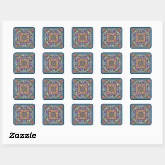 Mah Jongg Tiles Mandala Stickers (Blatt)