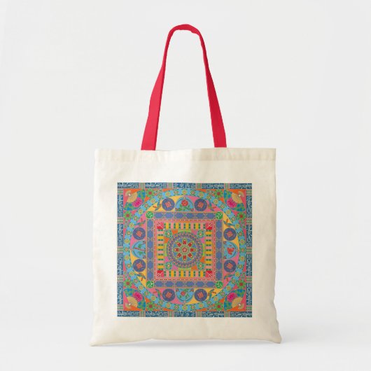 Mah Jongg Tiles Mandala Tasche (Vorne)