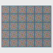 Mah Jongg Tiles Mandala Wrapping Paper Geschenkpapier (Flach)