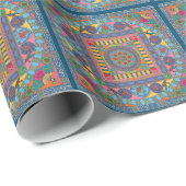 Mah Jongg Tiles Mandala Wrapping Paper Geschenkpapier (Rolleneckpunkt)