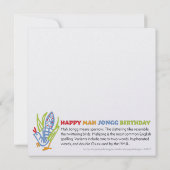 Mah Jongg Tiles und Table Flat Card Einladung (Rückseite)