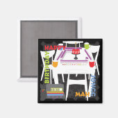 Mah Jongg Tiles und Table Magnet (Vorderseite/Rückseite)