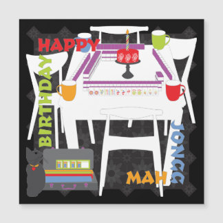 Mah Jongg Tiles und Table Magnet Card