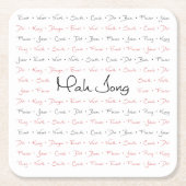 Mah Jongg-Untersetzer Rechteckiger Pappuntersetzer (Vorderseite)