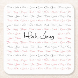 Mah Jongg-Untersetzer Rechteckiger Pappuntersetzer