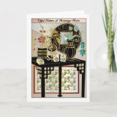 Mah Jongg Vases 01 Anpassbare Karte (Vorderseite)